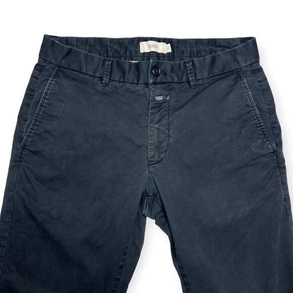 CLOSED Clifton Slim Chino SIZE 31 x 28 Dark Night Blue Soft Cotton Trouser Pants - Picture 8 of 12